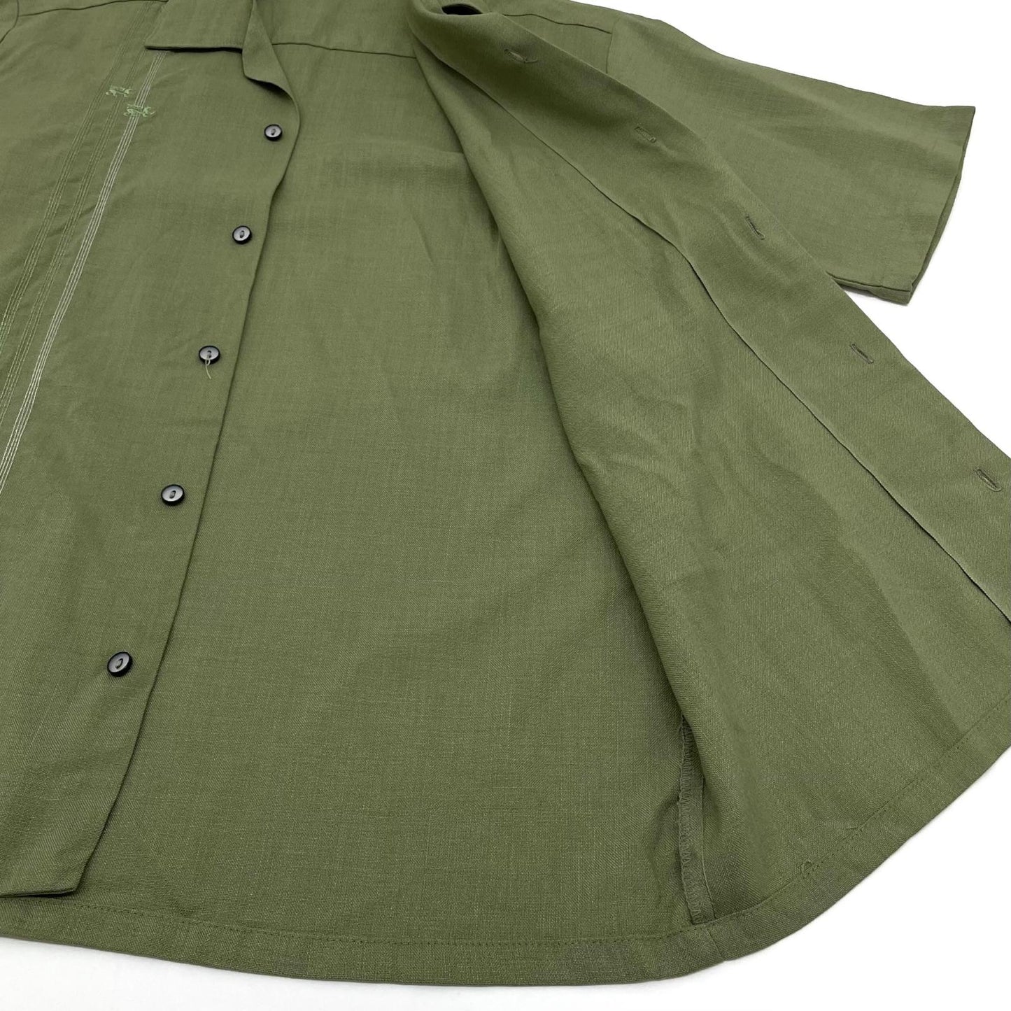 【中古】VINTAGE | ビンテージ 50s-60s　オープンカラーシャツ　半袖シャツ グリーン【尾張小牧店】