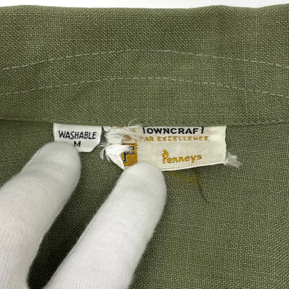 【中古】VINTAGE | ビンテージ 50s-60s　オープンカラーシャツ　半袖シャツ グリーン【尾張小牧店】