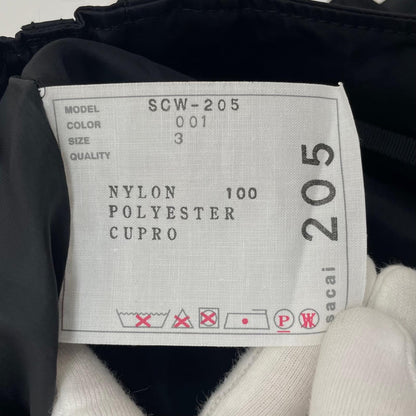 【中古】Sacai | サカイ Nylon-Twill Pleated Cargo Midi Skirt バックプリーツスカート SCW-205 ブラック サイズ：3【尾張小牧店】