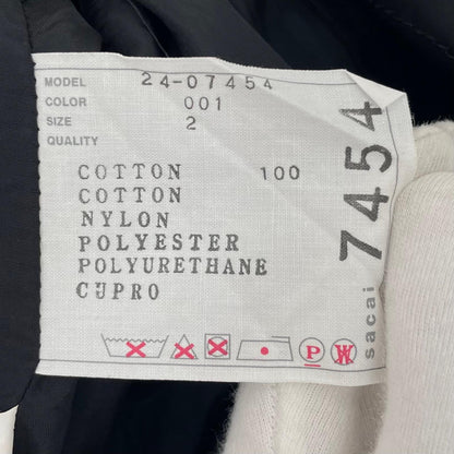 【中古】Sacai | サカイ Nylon Twill x Cotton Jersey T-Shirt 半袖Ｔシャツ 24-07454 ブラック サイズ：3【尾張小牧店】