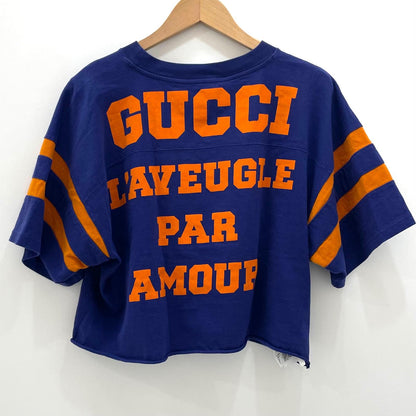 【中古】GUCCI | グッチ クロップドショート 半袖Ｔシャツ ネイビー サイズ：XS【尾張小牧店】