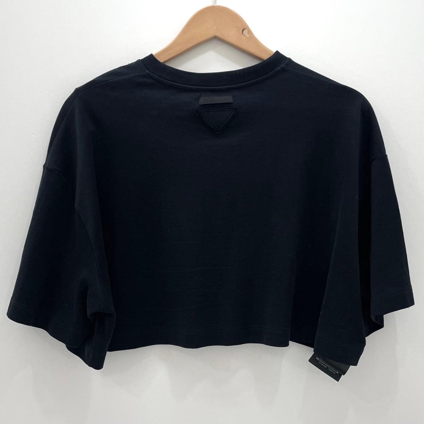 【中古】PRADA | プラダ CROPPED JERSEY TEE 半袖Ｔシャツ ブラック サイズ：S【尾張小牧店】