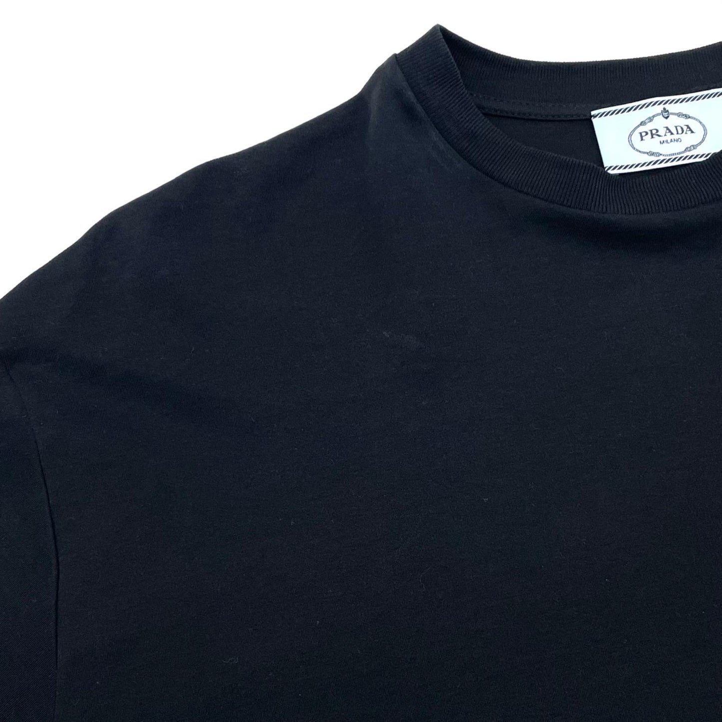 【中古】PRADA | プラダ CROPPED JERSEY TEE 半袖Ｔシャツ ブラック サイズ：S【尾張小牧店】