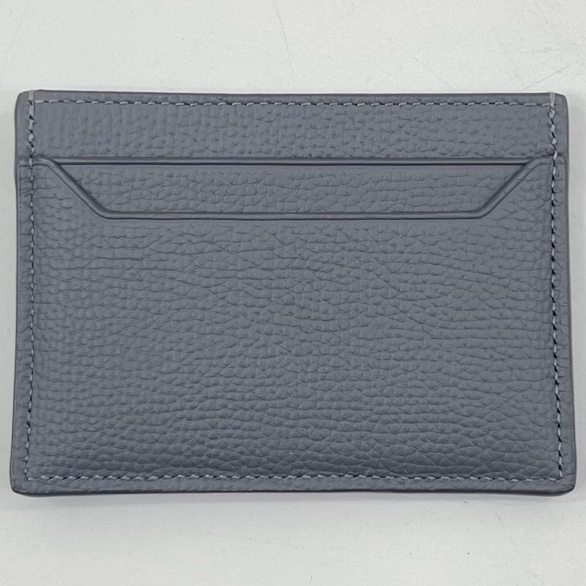 【中古】LOEWE | ロエベ アナグラム プレーン ぺブルグレインカーフスキン カードホルダー カードケース C821075X01 グレー【尾張小牧店】