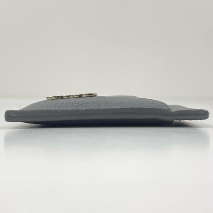 【中古】LOEWE | ロエベ アナグラム プレーン ぺブルグレインカーフスキン カードホルダー カードケース C821075X01 グレー【尾張小牧店】