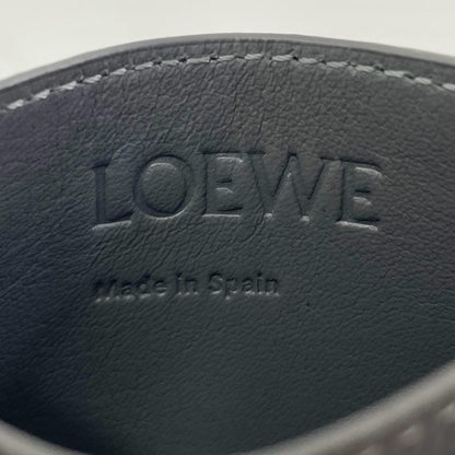 【中古】LOEWE | ロエベ アナグラム プレーン ぺブルグレインカーフスキン カードホルダー カードケース C821075X01 グレー【尾張小牧店】