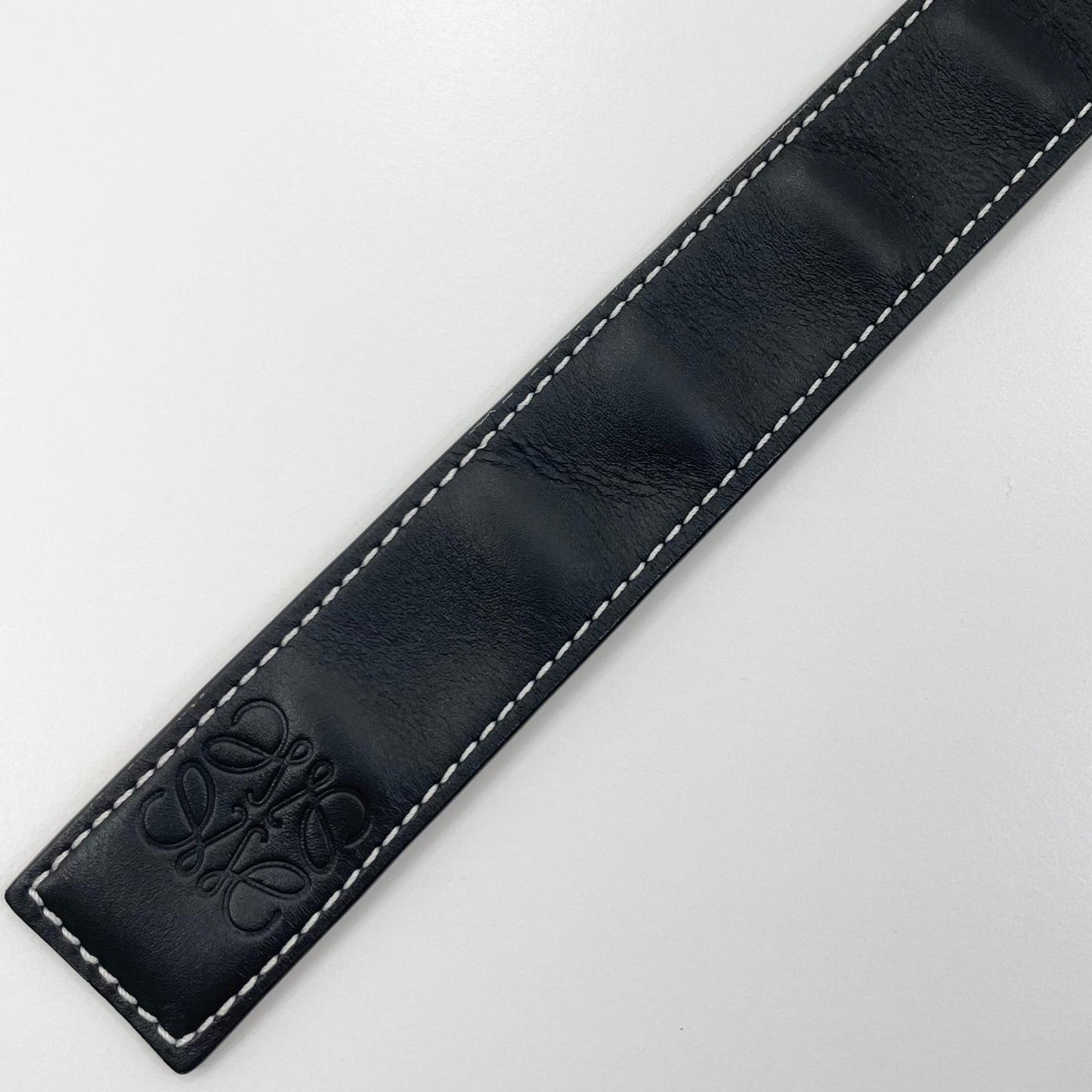 【中古】LOEWE | ロエベ スラップ ブレスレット スモール アナグラム バングル 119.19.336 ブラック【尾張小牧店】