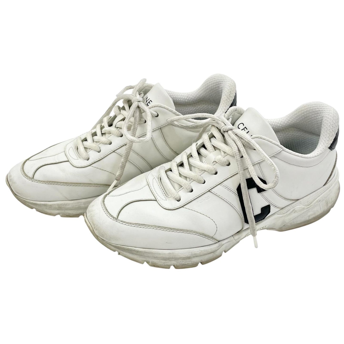 【中古】CELINE | セリーヌ CELINE RUNNER CR-02 ランナー ローレースアップ スニーカー 359483338C ホワイト×ブラック サイズ：39【尾張小牧店】