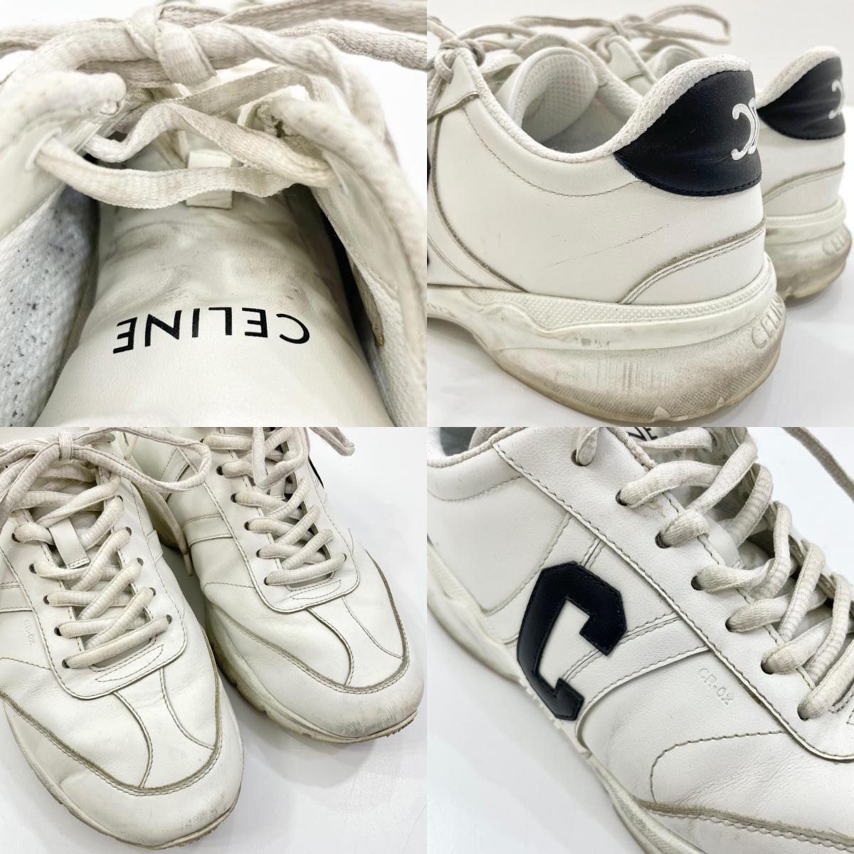 【中古】CELINE | セリーヌ CELINE RUNNER CR-02 ランナー ローレースアップ スニーカー 359483338C ホワイト×ブラック サイズ：39【尾張小牧店】