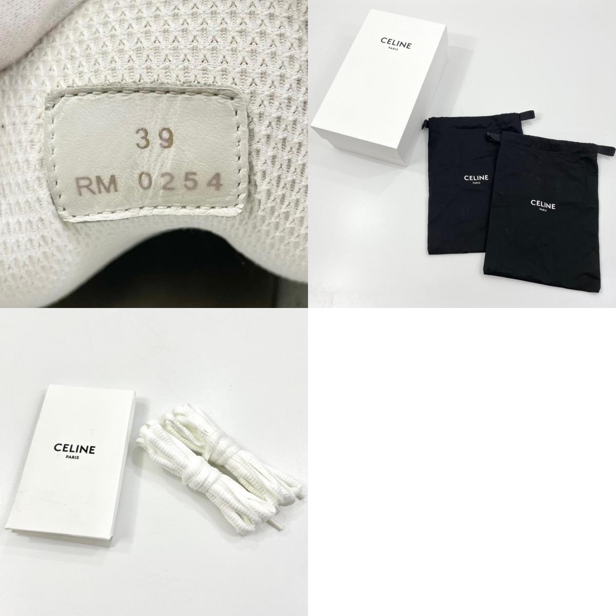 【中古】CELINE | セリーヌ CELINE RUNNER CR-02 ランナー ローレースアップ スニーカー 359483338C ホワイト×ブラック サイズ：39【尾張小牧店】