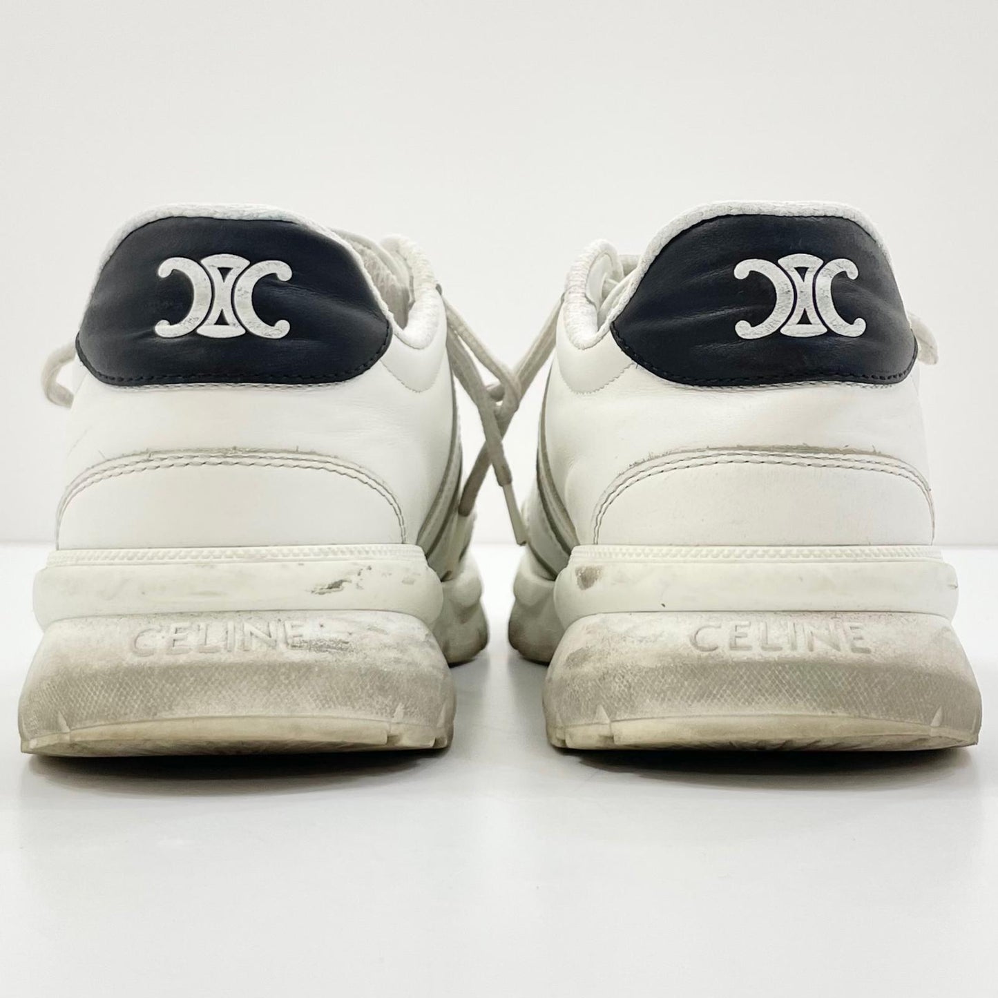 【中古】CELINE | セリーヌ CELINE RUNNER CR-02 ランナー ローレースアップ スニーカー 359483338C ホワイト×ブラック サイズ：39【尾張小牧店】