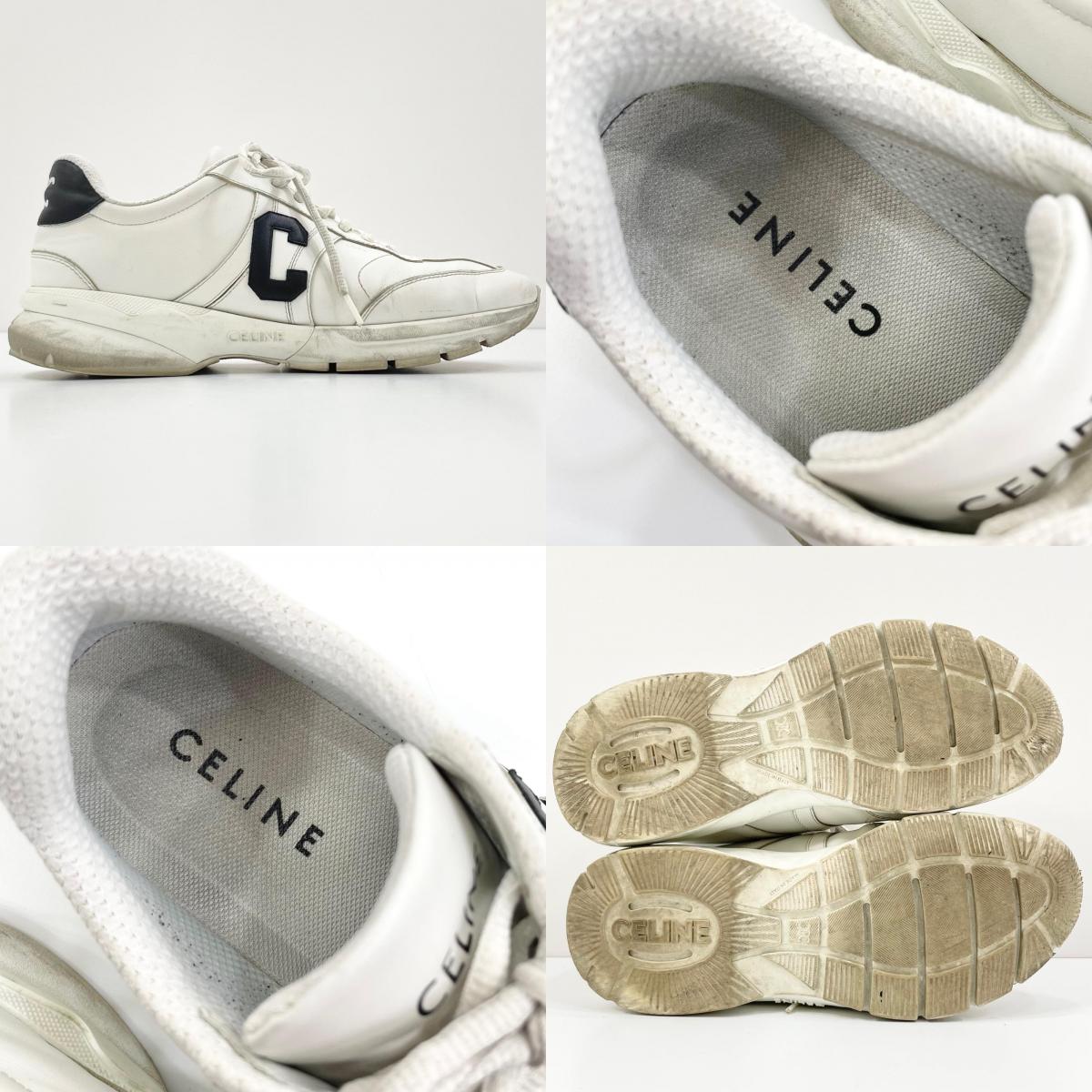 【中古】CELINE | セリーヌ CELINE RUNNER CR-02 ランナー ローレースアップ スニーカー 359483338C ホワイト×ブラック サイズ：39【尾張小牧店】
