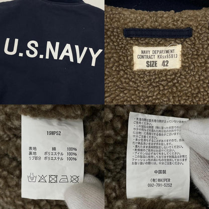 【中古】WAIPER | ワイパー USN デッキジャケット ミリタリージャケット ネイビー サイズ：42【尾張小牧店】