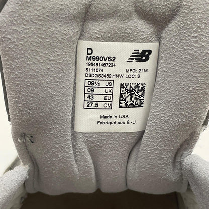 NEW BALANCE | ニューバランス 990V2 スニーカー 27.5cm M990VS2 グレー【尾張小牧店】