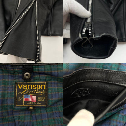 【中古】VANSON | バンソン COMET ライダースジャケット ブラック サイズ：36【尾張小牧店】
