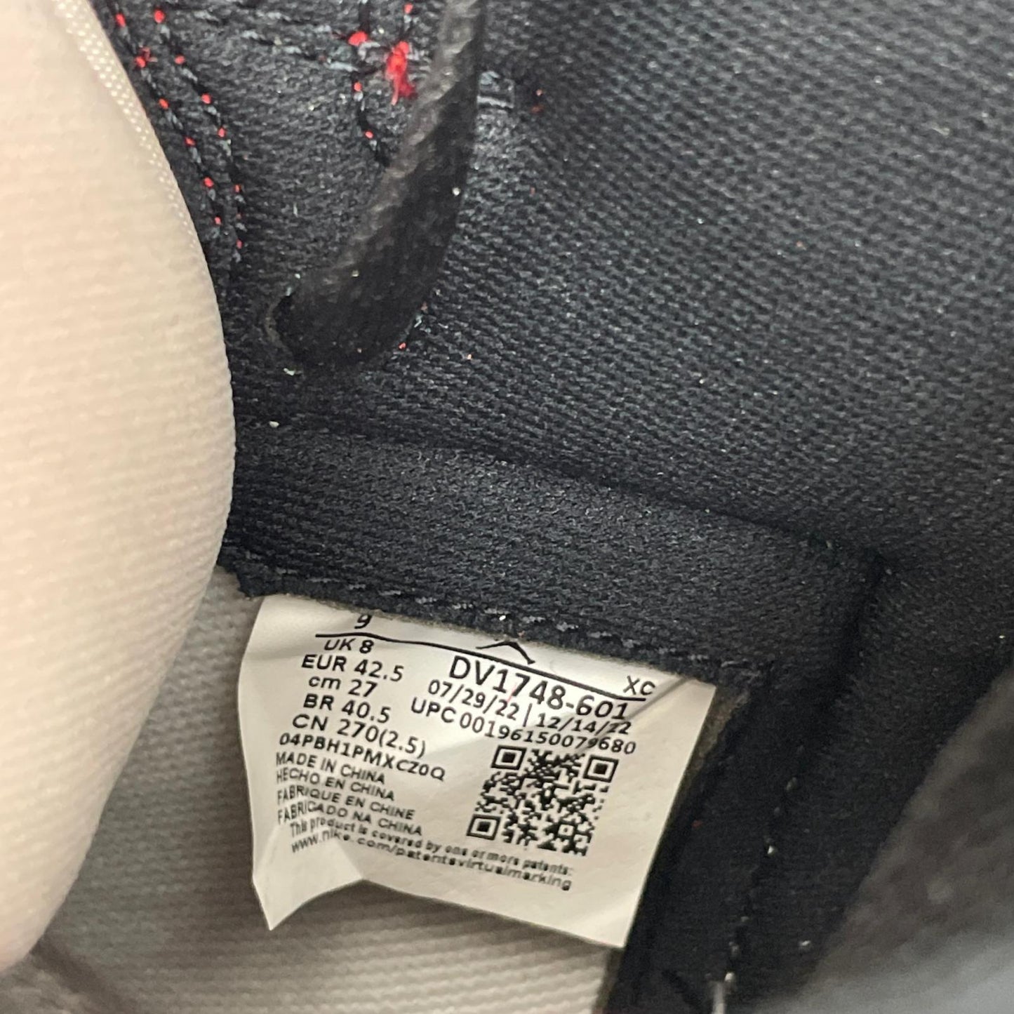 NIKE | ナイキ Air Jordan 1 Retro High OG SP スニーカー 27.0cm DV1748-601 レッド【尾張小牧店】