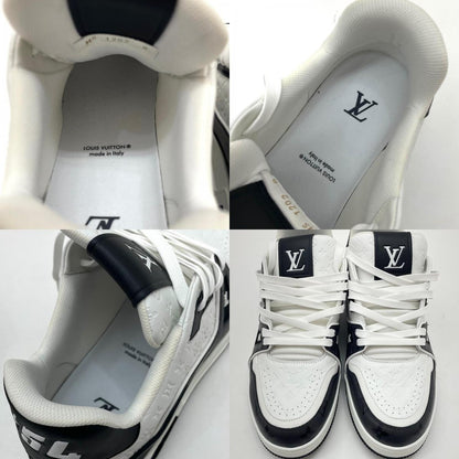 【中古】LOUIS VUITTON | ルイ・ヴィトン モノグラム エクリプス　LVトレイナーライン　ローカットスニーカー 靴　ホワイト×ブラック【尾張小牧店】