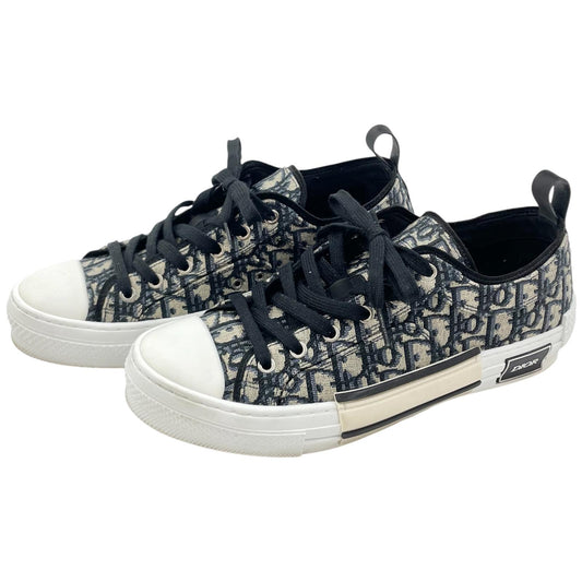 【中古】Christian Dior | クリスチャンディオール B23 リーグ オブリークジャカード ロートップ スニーカー 3SN249ZSA_H961 ブラック×ベージュ サイズ：42 1/2【尾張小牧店】