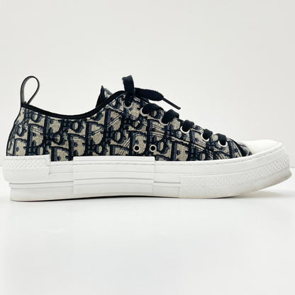 【中古】Christian Dior | クリスチャンディオール B23 リーグ オブリークジャカード ロートップ スニーカー 3SN249ZSA_H961 ブラック×ベージュ サイズ：42 1/2【尾張小牧店】