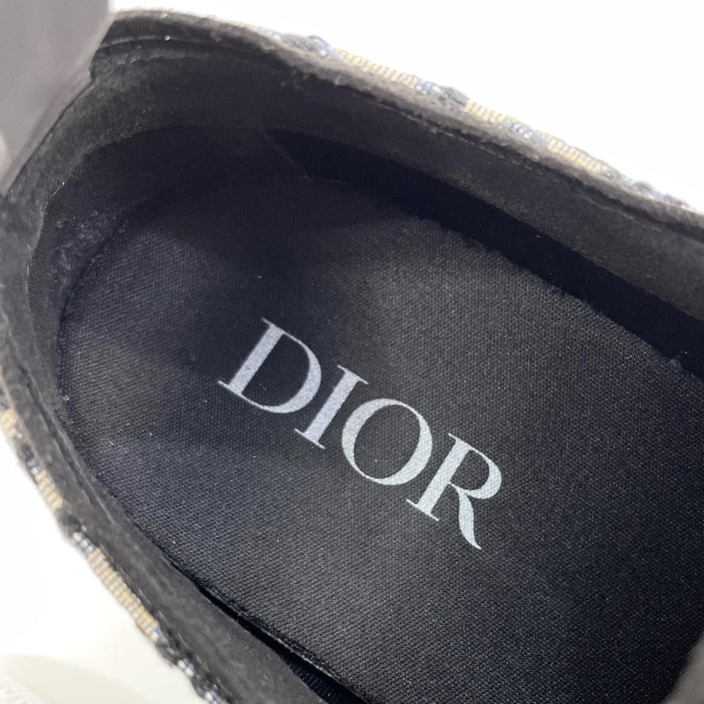 【中古】Christian Dior | クリスチャンディオール B23 リーグ オブリークジャカード ロートップ スニーカー 3SN249ZSA_H961 ブラック×ベージュ サイズ：42 1/2【尾張小牧店】