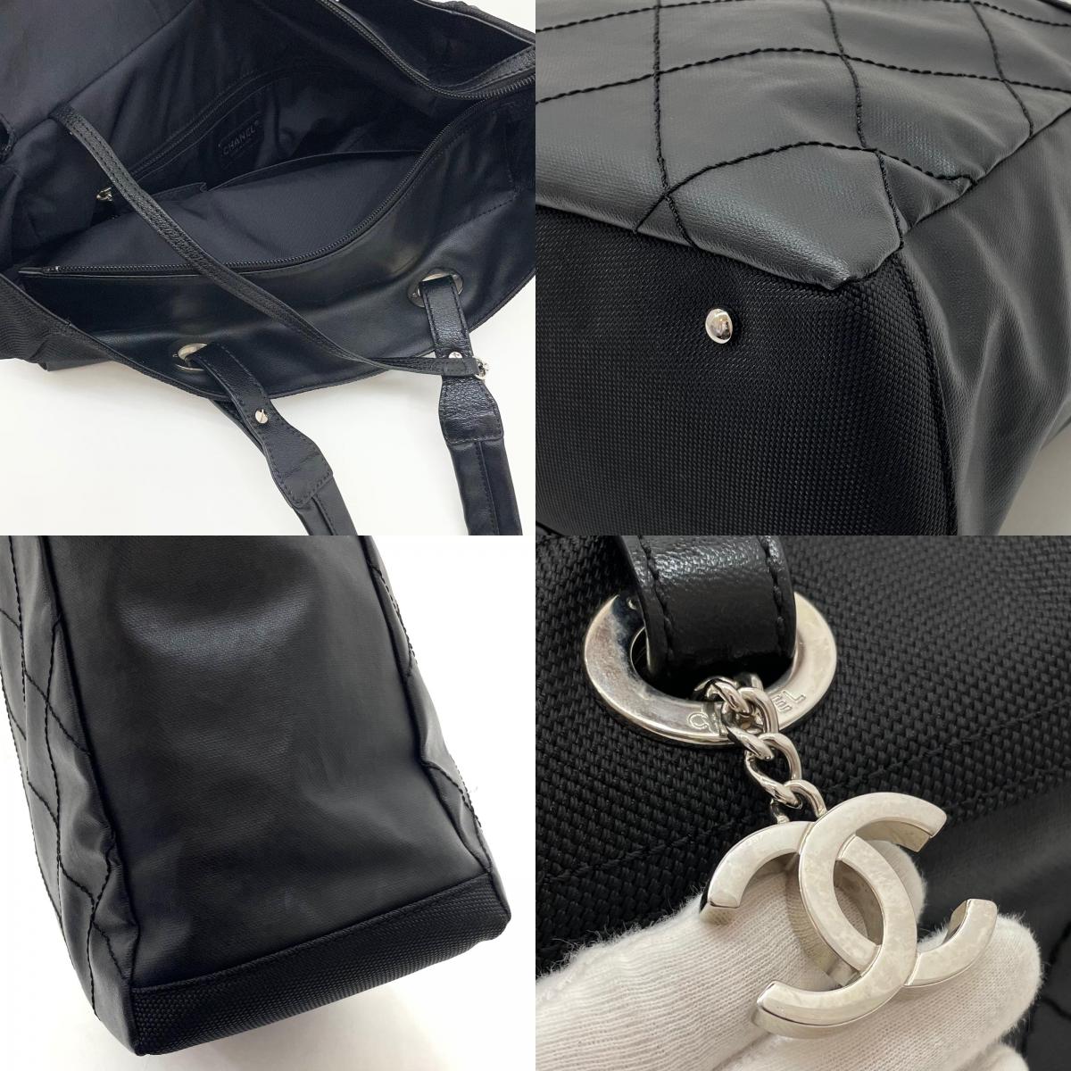 【中古】CHANEL | シャネル パリビアリッツMM トートバッグ ココチャーム A34209 ブラック【尾張小牧店】