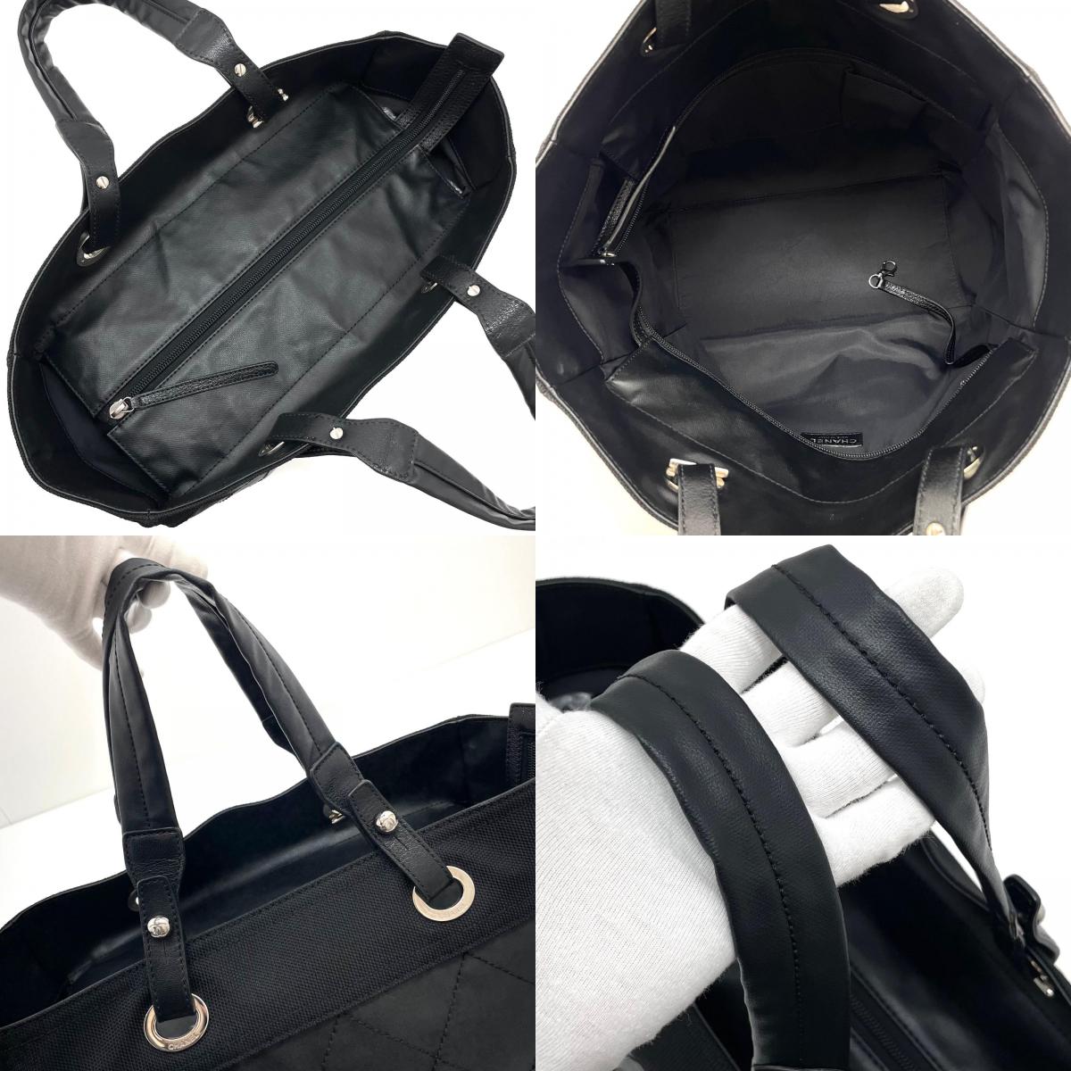 【中古】CHANEL | シャネル パリビアリッツMM トートバッグ ココチャーム A34209 ブラック【尾張小牧店】