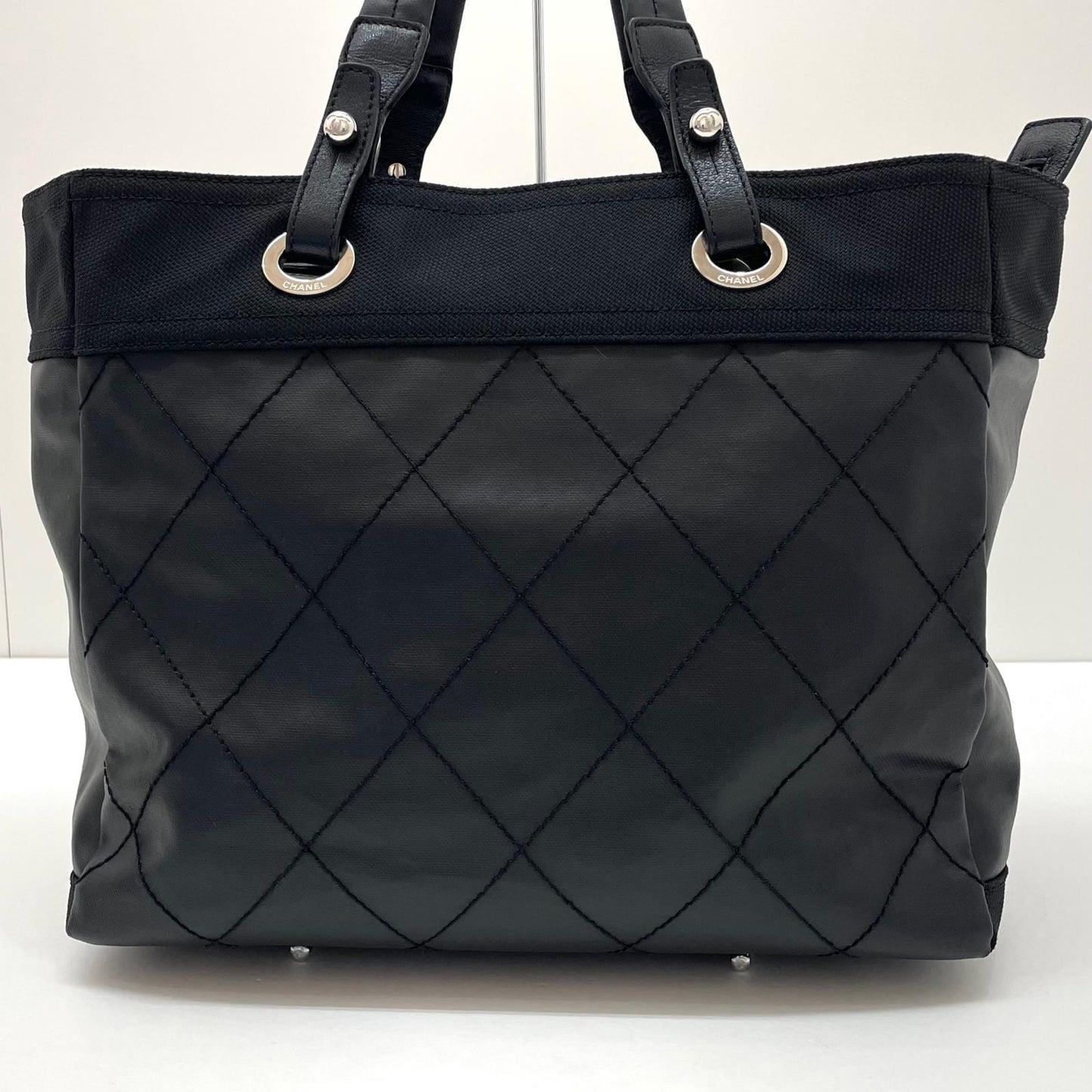 【中古】CHANEL | シャネル パリビアリッツMM トートバッグ ココチャーム A34209 ブラック【尾張小牧店】
