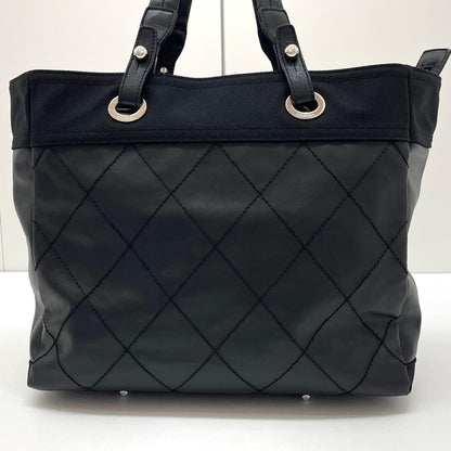 【中古】CHANEL | シャネル パリビアリッツMM トートバッグ ココチャーム A34209 ブラック【尾張小牧店】