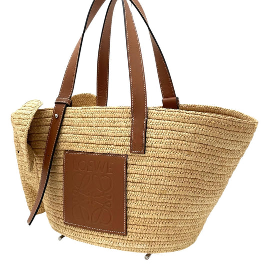 【中古】LOEWE | ロエベ　エレファンバスケット トートバッグ A546T21X01　アイボリー【尾張小牧店】