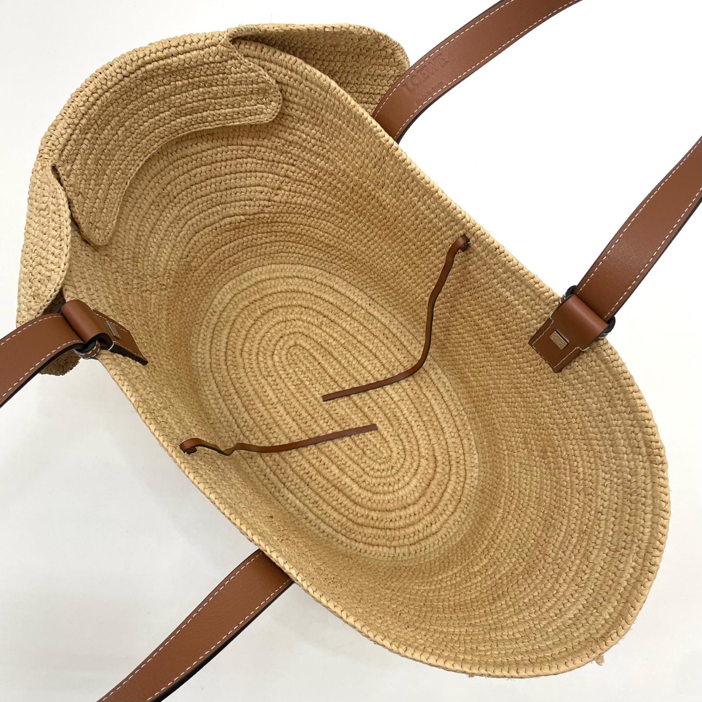 【中古】LOEWE | ロエベ　エレファンバスケット トートバッグ A546T21X01　アイボリー【尾張小牧店】