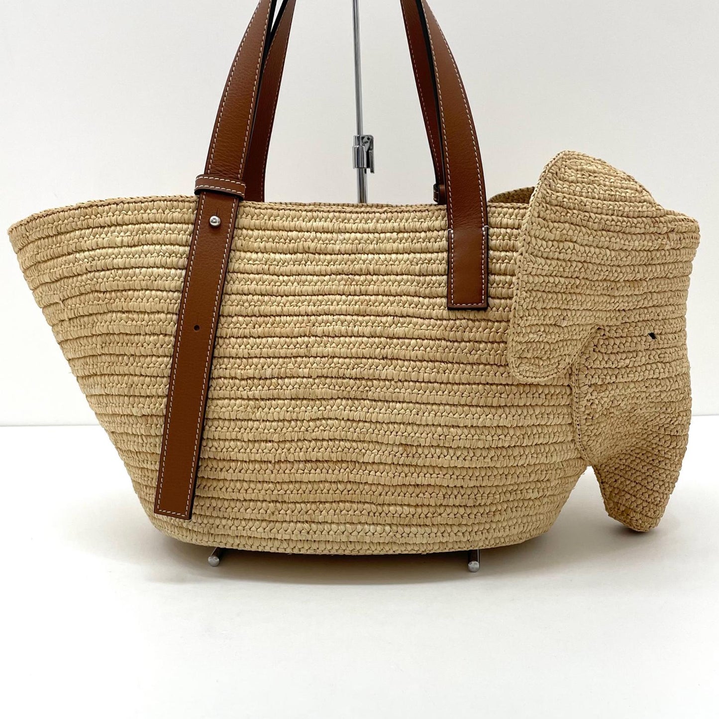 【中古】LOEWE | ロエベ　エレファンバスケット トートバッグ A546T21X01　アイボリー【尾張小牧店】