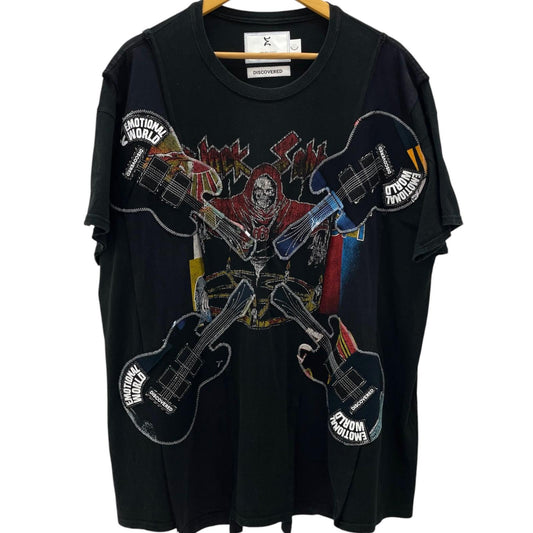 【中古】EMOTIONAL WORLD×DISCOVERED | エモーショナルワールド×ディスカバード 半袖Ｔシャツ ブラック サイズ：FreeSize【尾張小牧店】