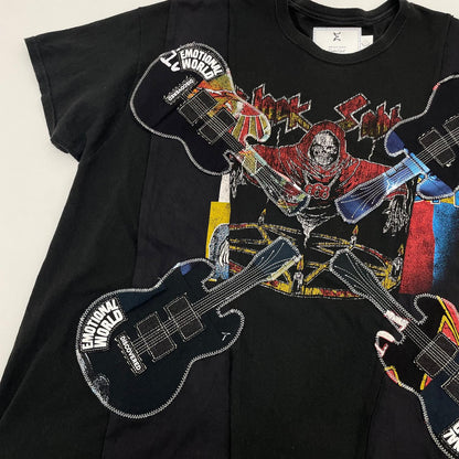 【中古】EMOTIONAL WORLD×DISCOVERED | エモーショナルワールド×ディスカバード 半袖Ｔシャツ ブラック サイズ：FreeSize【尾張小牧店】