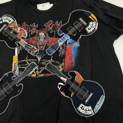 【中古】EMOTIONAL WORLD×DISCOVERED | エモーショナルワールド×ディスカバード 半袖Ｔシャツ ブラック サイズ：FreeSize【尾張小牧店】