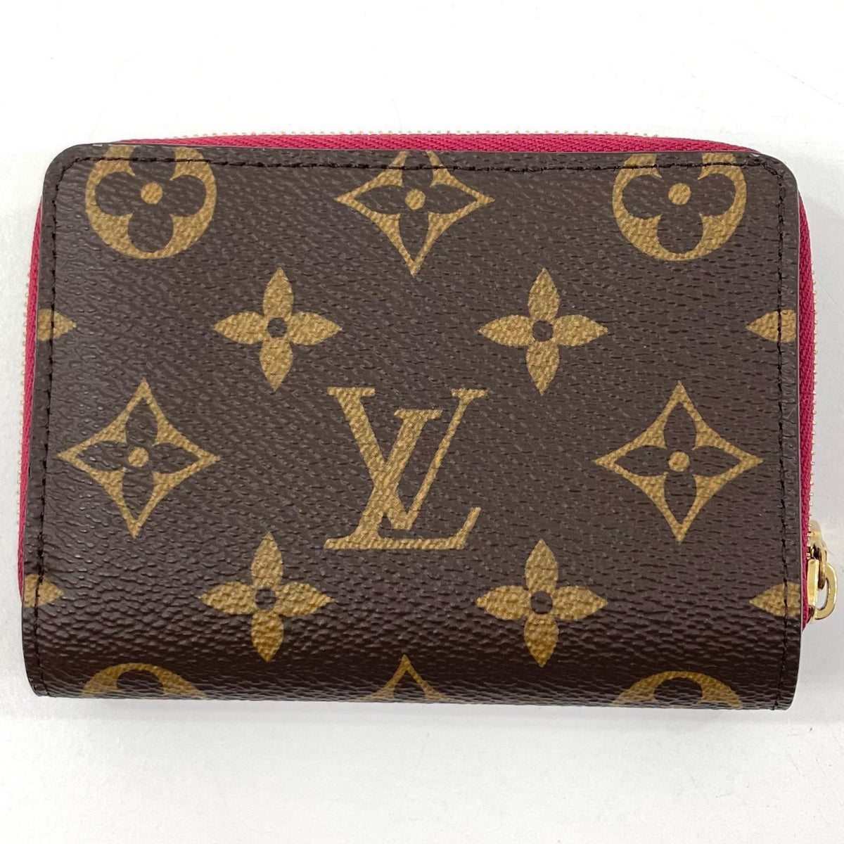 【中古】LOUIS VUITTON | ルイ・ヴィトン ポルトフォレイユ ルー モノグラム ラウンドファスナー二つ折り財布 M82377 ブラウン×ピンク【尾張小牧店】