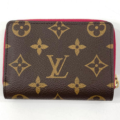 【中古】LOUIS VUITTON | ルイ・ヴィトン ポルトフォレイユ ルー モノグラム ラウンドファスナー二つ折り財布 M82377 ブラウン×ピンク【尾張小牧店】