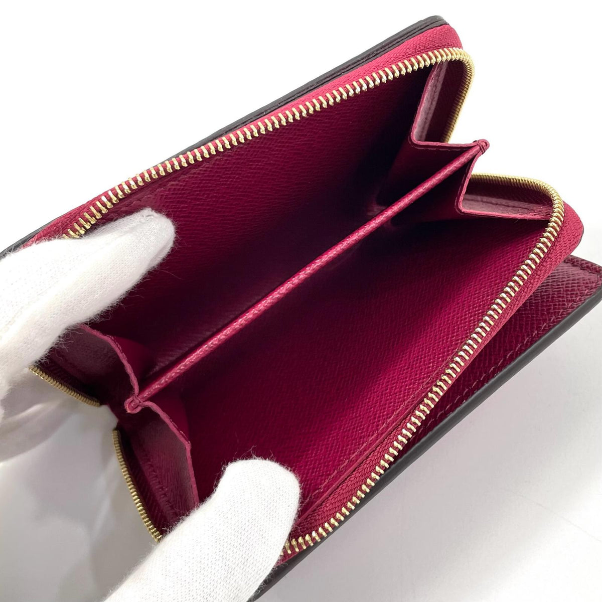 【中古】LOUIS VUITTON | ルイ・ヴィトン ポルトフォレイユ ルー モノグラム ラウンドファスナー二つ折り財布 M82377 ブラウン×ピンク【尾張小牧店】
