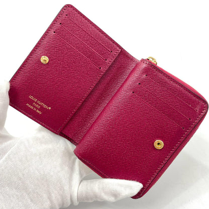 【中古】LOUIS VUITTON | ルイ・ヴィトン ポルトフォレイユ ルー モノグラム ラウンドファスナー二つ折り財布 M82377 ブラウン×ピンク【尾張小牧店】