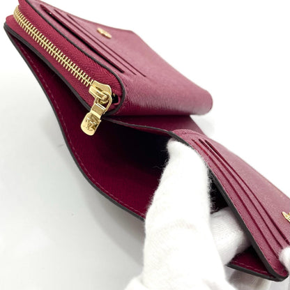 【中古】LOUIS VUITTON | ルイ・ヴィトン ポルトフォレイユ ルー モノグラム ラウンドファスナー二つ折り財布 M82377 ブラウン×ピンク【尾張小牧店】