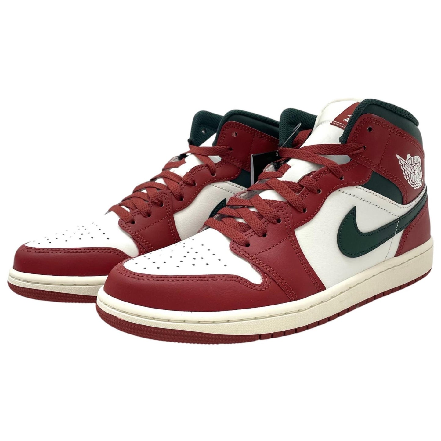 【中古】NIKE | ナイキ Air Jordan 1 Mid "Sail/Pure Platinum/Redstone/Midnight Green"　エアジョーダン1 ミッド "セイル/ピュアプラチナム/レッドストーン/ミッドナイトグリーン"　スニーカー 靴 DQ8426-105 レッド 27cm【尾張小牧店】