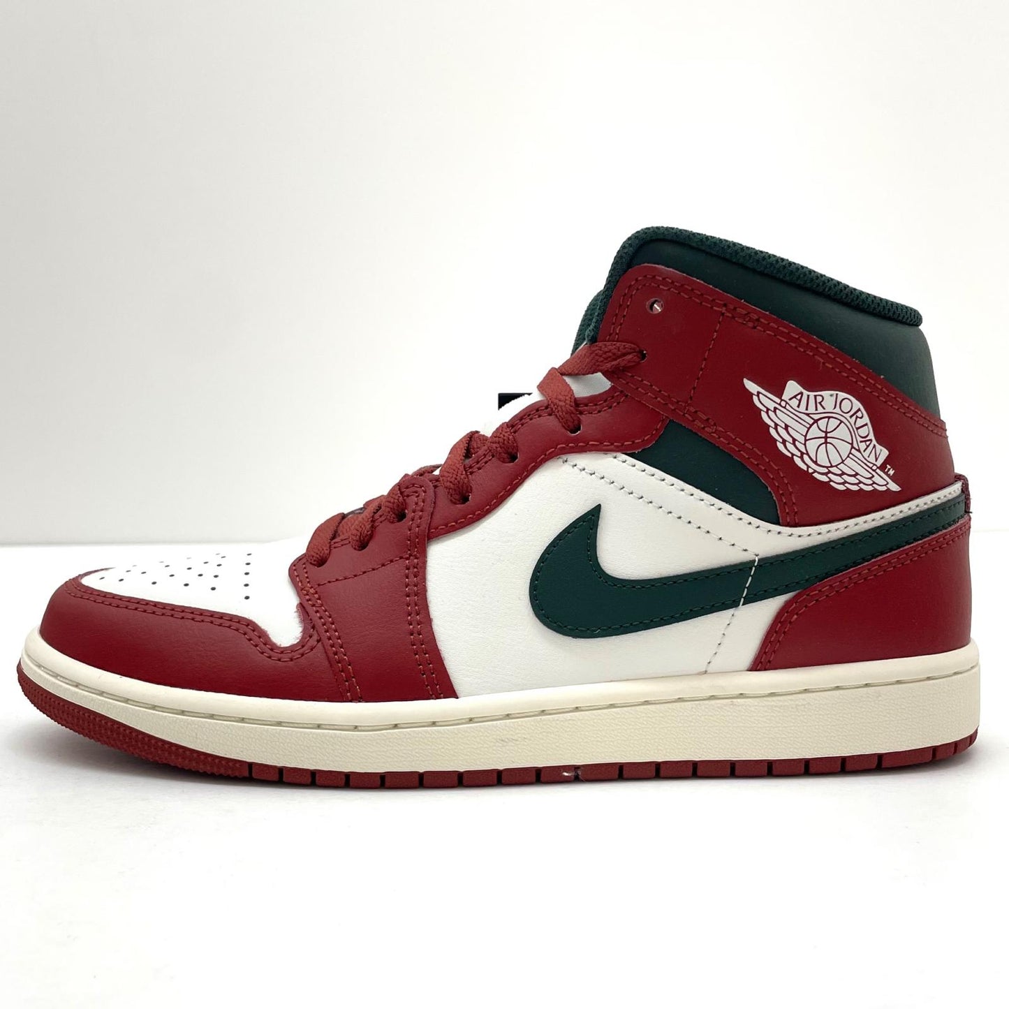 【中古】NIKE | ナイキ Air Jordan 1 Mid "Sail/Pure Platinum/Redstone/Midnight Green"　エアジョーダン1 ミッド "セイル/ピュアプラチナム/レッドストーン/ミッドナイトグリーン"　スニーカー 靴 DQ8426-105 レッド 27cm【尾張小牧店】