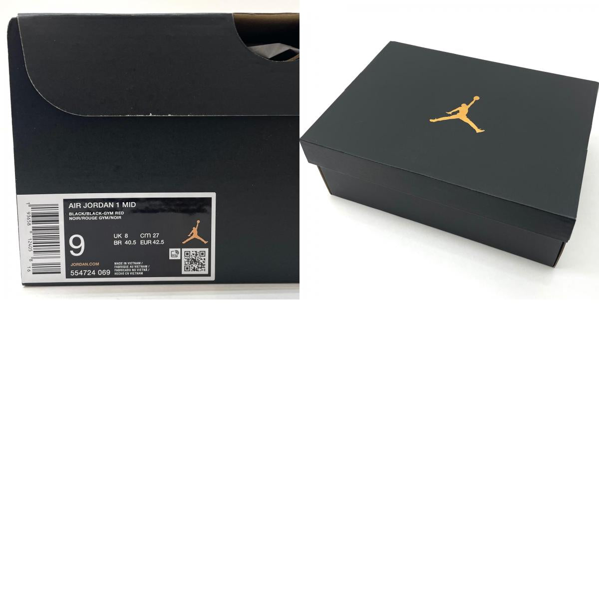 【中古】NIKE | ナイキ Air Jordan 1 Mid "Chicago Black Toe"/エアジョーダン1 ミッド "シカゴ ブラックトゥ"　スニーカー 靴　554724-069 レッド×ブラック×ホワイト 27cm【尾張小牧店】