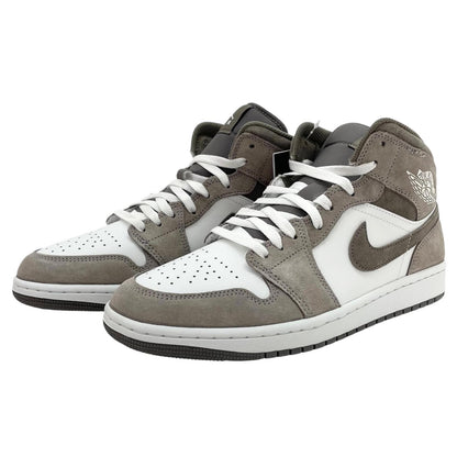 【中古】NIKE | ナイキ AIR JORDAN 1 MID ENIGMA STONE/SUMMIT WHITE/OLIVE GREY　 エア ジョーダン 1 ミッド エニグマ ストーン/サミット ホワイト/オリーブ グレー　スニーカー 靴　DQ8426-003 グレー×ホワイト 27cm【尾張小牧店】