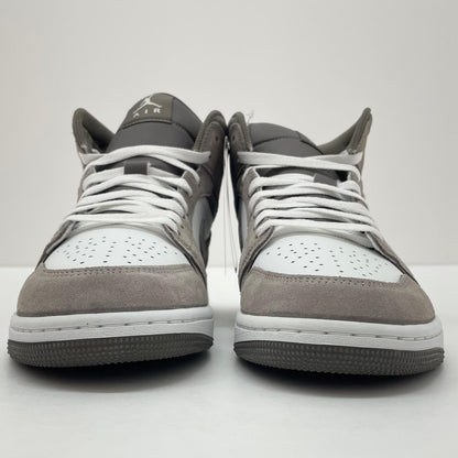 【中古】NIKE | ナイキ AIR JORDAN 1 MID ENIGMA STONE/SUMMIT WHITE/OLIVE GREY　 エア ジョーダン 1 ミッド エニグマ ストーン/サミット ホワイト/オリーブ グレー　スニーカー 靴　DQ8426-003 グレー×ホワイト 27cm【尾張小牧店】