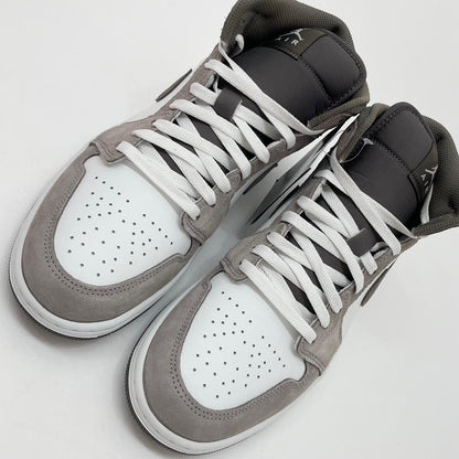 【中古】NIKE | ナイキ AIR JORDAN 1 MID ENIGMA STONE/SUMMIT WHITE/OLIVE GREY　 エア ジョーダン 1 ミッド エニグマ ストーン/サミット ホワイト/オリーブ グレー　スニーカー 靴　DQ8426-003 グレー×ホワイト 27cm【尾張小牧店】