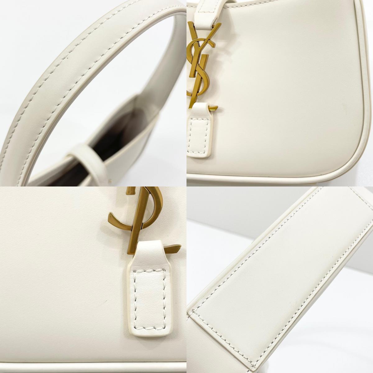 【中古】SAINT LAURENT | サンローラン LE 5 A 7 MINI サンカセット ミニ ホーボーバッグ ハンドバッグ 710318 ホワイト【尾張小牧店】