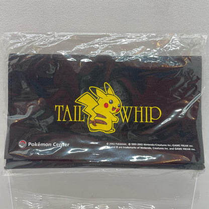 【尾張小牧店】ポケモンセンター限定 ピカチュウ ポーチ TAIL WHIP（しっぽをふる） 黒 2002年 未使用・未開封【レトロ】【中古】