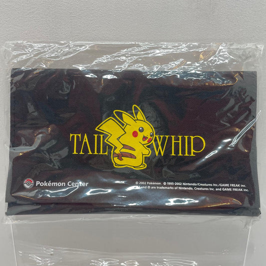【尾張小牧店】ポケモンセンター限定 ピカチュウ ポーチ TAIL WHIP（しっぽをふる） 黒 2002年 未使用・未開封【レトロ】【中古】