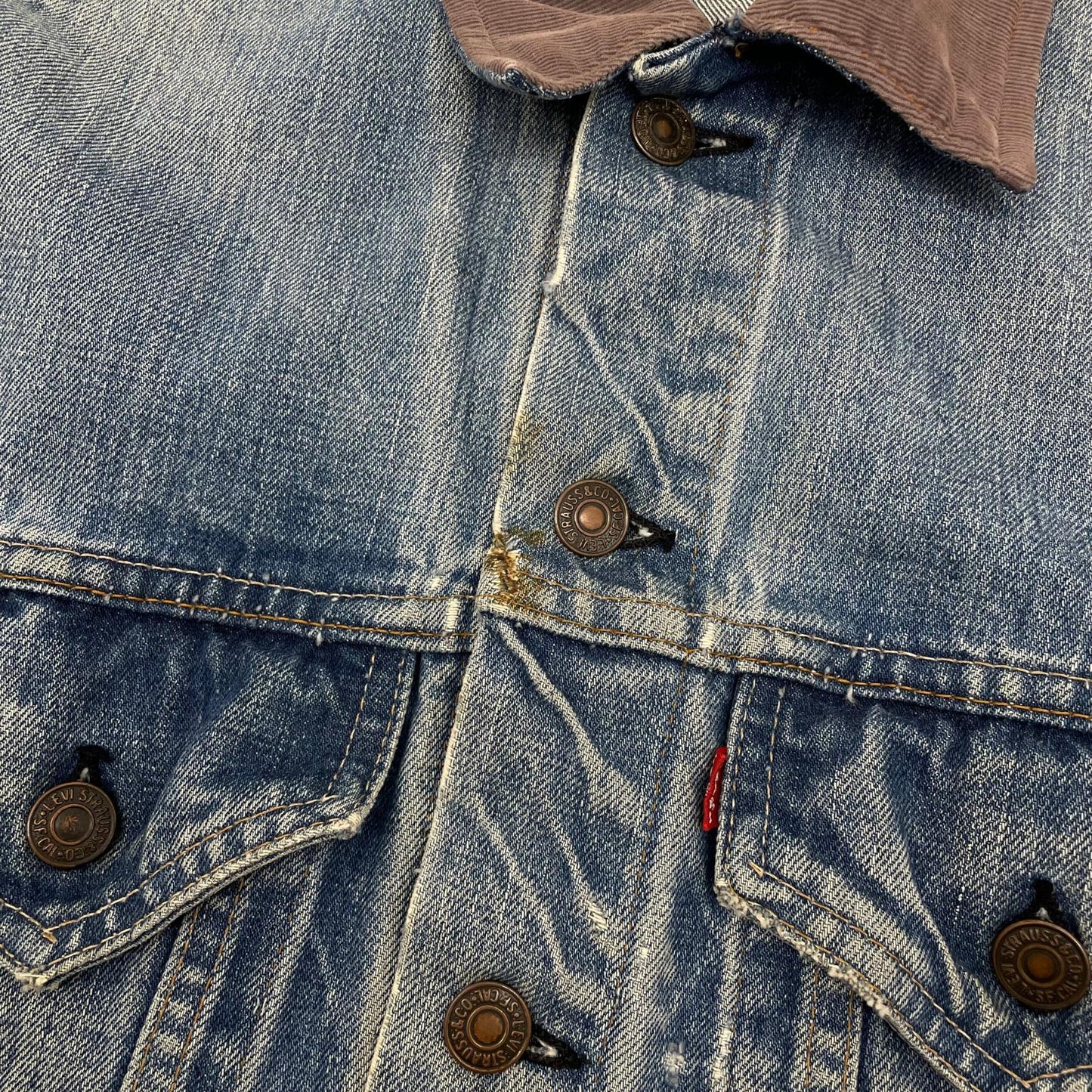 【中古】VINTAGE | ビンテージ　70s　Levi's 襟リメイク 70505 'e' デニムジャケット ブルー【尾張小牧店】