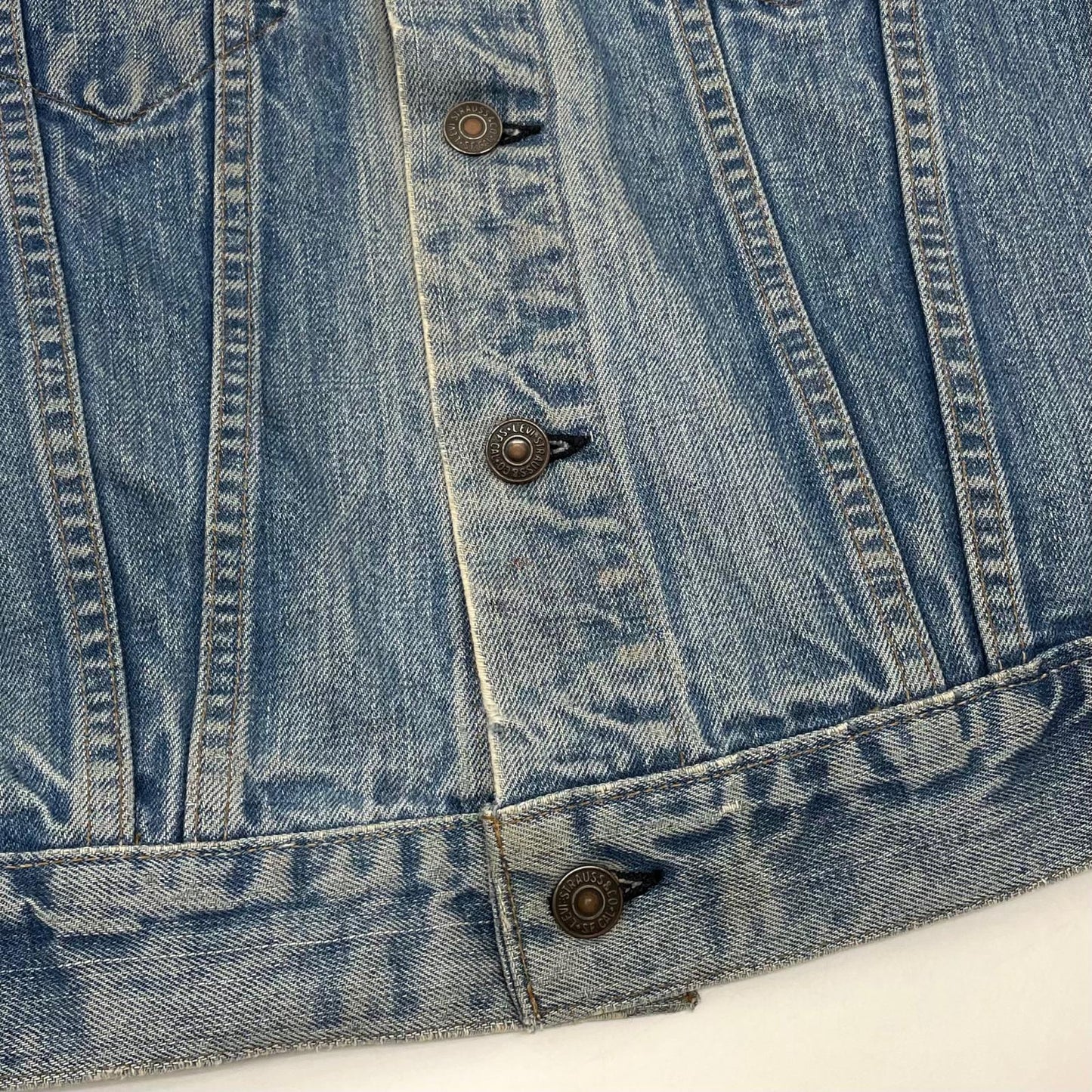 【中古】VINTAGE | ビンテージ　70s　Levi's 襟リメイク 70505 'e' デニムジャケット ブルー【尾張小牧店】